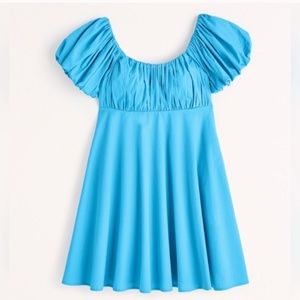 Abercrombie and Fitch Ruched Puff Sleeve Mini Dress size XXL tall